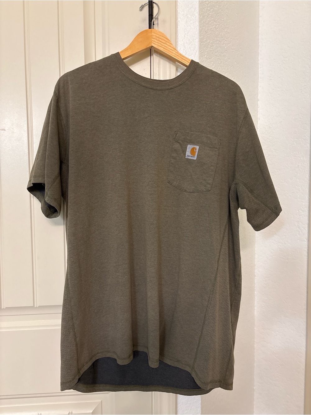 Carhartt Force Pocket T Shirt Men’s XL Olive Green Relaxed Fit Workwear Tee